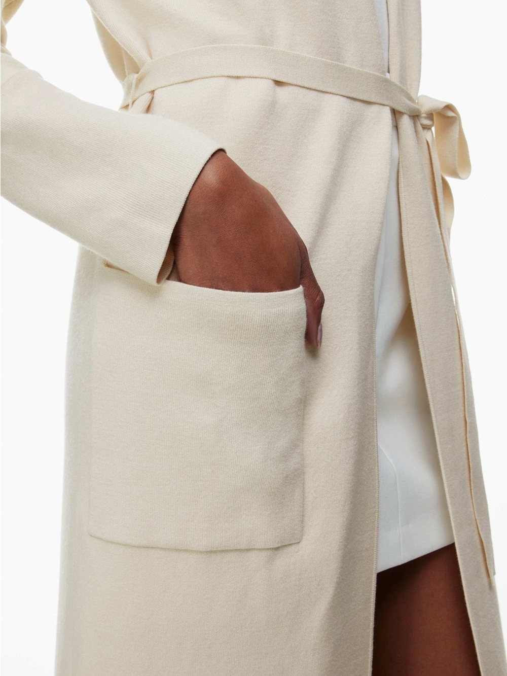 Aritzia Babaton Birch Open-Front Belted Cardigan - Picture 2 of 8